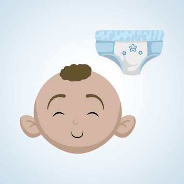 Bebek duş tasarım. davetiye tasarım. izole illüstrasyon