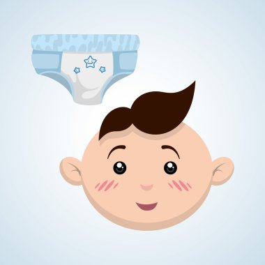 Bebek duş tasarım. davetiye tasarım. izole illüstrasyon