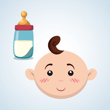 Bebek duş tasarım. davetiye tasarım. izole illüstrasyon