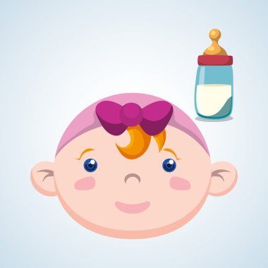 Bebek duş tasarım. davetiye tasarım. izole illüstrasyon