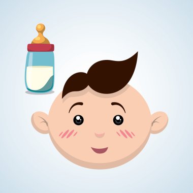 Bebek duş tasarım. davetiye tasarım. izole illüstrasyon