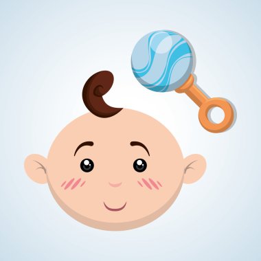 Bebek duş tasarım. davetiye tasarım. izole illüstrasyon