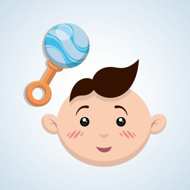 Bebek duş tasarım. davetiye tasarım. izole illüstrasyon