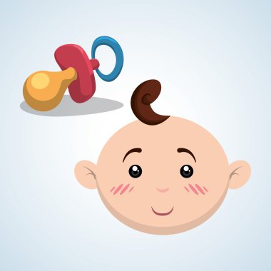 Bebek duş tasarım. davetiye tasarım. izole illüstrasyon