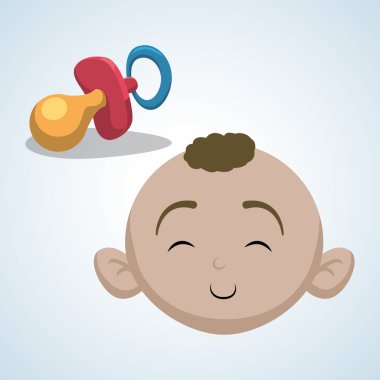 Bebek duş tasarım. davetiye tasarım. izole illüstrasyon