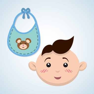 Bebek duş tasarım. davetiye tasarım. izole illüstrasyon