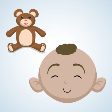 Bebek duş tasarım. davetiye tasarım. izole illüstrasyon