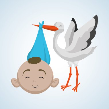 Bebek duş tasarım. davetiye tasarım. izole illüstrasyon