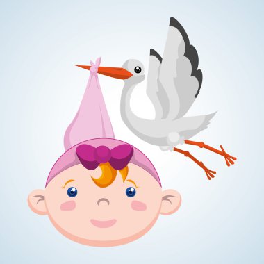 Bebek duş tasarım. davetiye tasarım. izole illüstrasyon