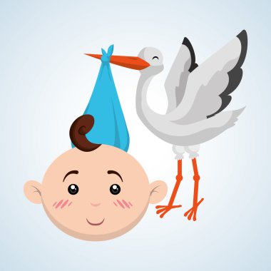 Bebek duş tasarım. davetiye tasarım. izole illüstrasyon