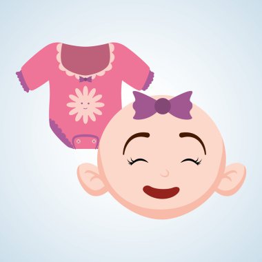 Bebek duş tasarım. davetiye tasarım. izole illüstrasyon