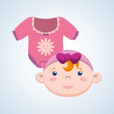 Bebek duş tasarım. davetiye tasarım. izole illüstrasyon