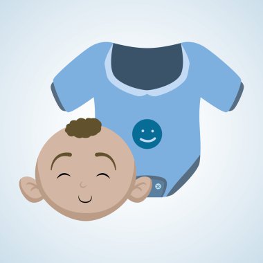 Bebek duş tasarım. davetiye tasarım. izole illüstrasyon