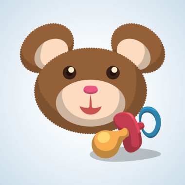 Bebek duş tasarım. davetiye tasarım. izole illüstrasyon