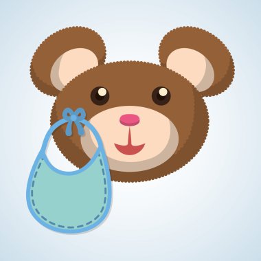 Bebek duş tasarım. davetiye tasarım. izole illüstrasyon