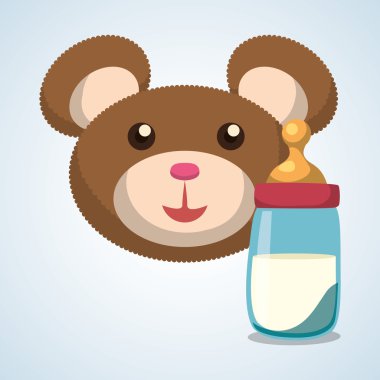 Bebek duş tasarım. davetiye tasarım. izole illüstrasyon