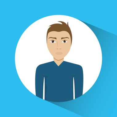 kişi tasarım. çizgi film simgesi. Kişi illüstrasyon