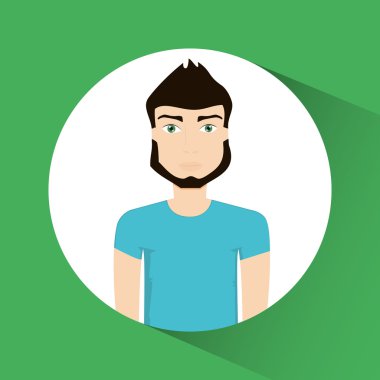 kişi tasarım. çizgi film simgesi. Kişi illüstrasyon