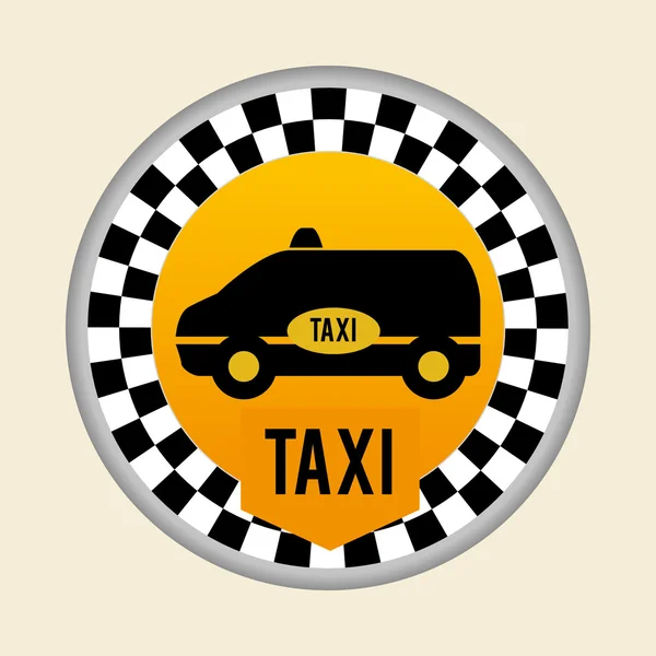 Progettazione taxi. concetto di taxi. icona di trasporto, vettore editanle — Vettoriale Stock