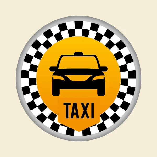 Progettazione taxi. concetto di taxi. icona di trasporto, vettore editanle — Vettoriale Stock
