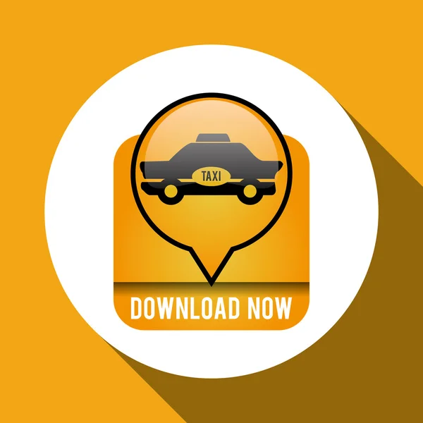 Taxi ontwerp. cab concept. vervoer pictogram, editanle vector — Stockvector