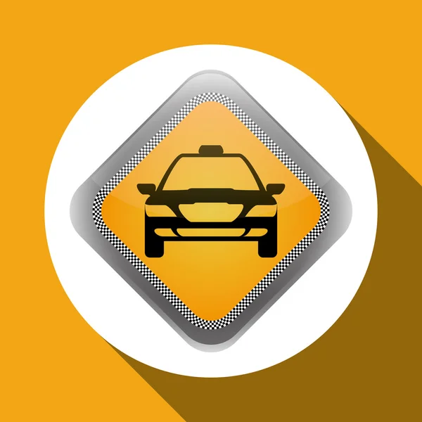 Taxidesign. Fahrerhauskonzept. Transport-Symbol, editanle Vektor — Stockvektor