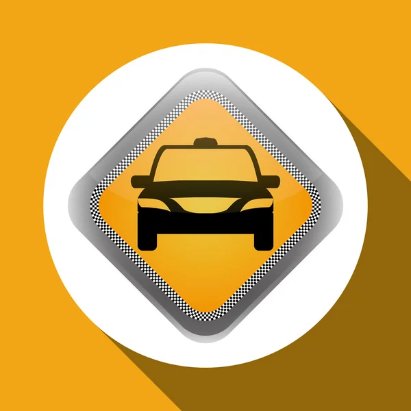 Taxidesign. Fahrerhauskonzept. Transport-Symbol, editanle Vektor — Stockvektor