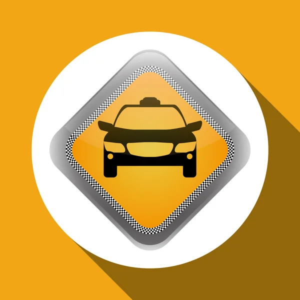 Diseño de taxi. concepto de cabina. icono de transporte, vector editanle — Vector de stock