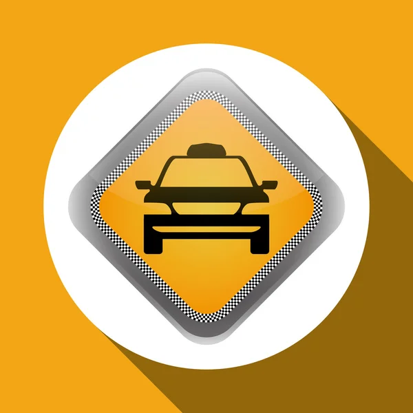 Taxidesign. Fahrerhauskonzept. Transport-Symbol, editanle Vektor — Stockvektor