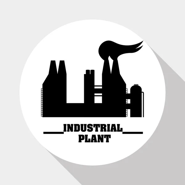 Desenho industrial. Ícone de planta. Conceito de fábrica —  Vetores de Stock