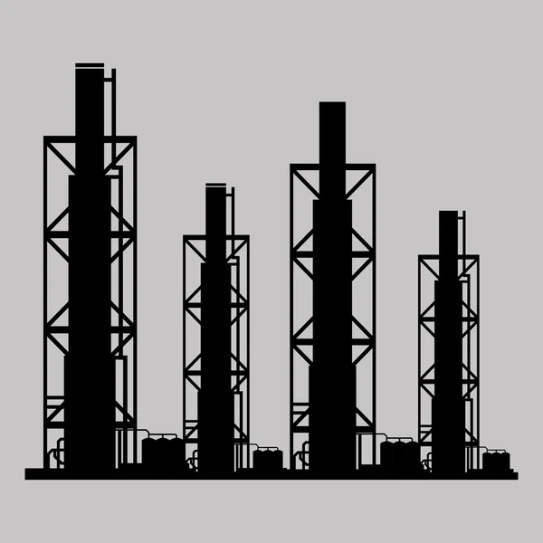 Diseño industrial. Icono de planta. Concepto de fábrica — Vector de stock