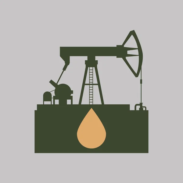 Ontwerp van de industrie. olie pomp pictogram. Fabriek concept — Stockvector