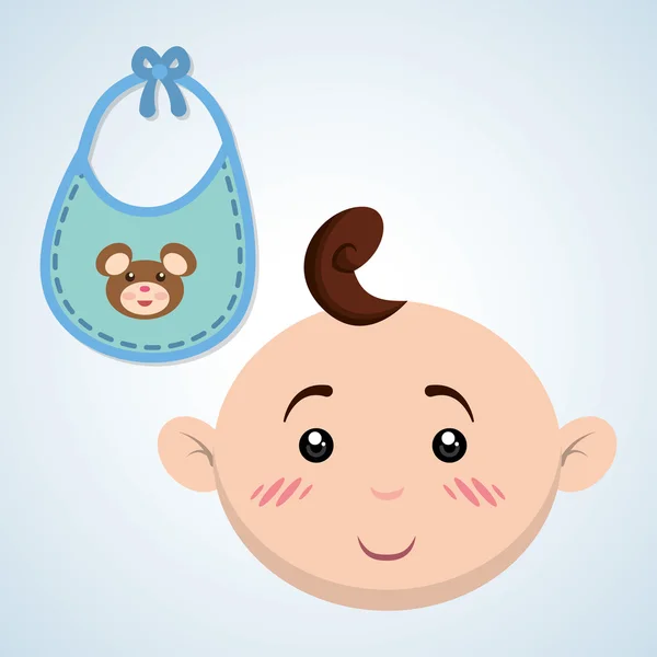 Bebek duş tasarım. davetiye tasarım. izole illüstrasyon — Stok Vektör