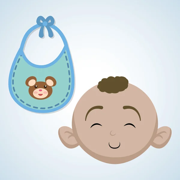 Bebek duş tasarım. davetiye tasarım. izole illüstrasyon — Stok Vektör