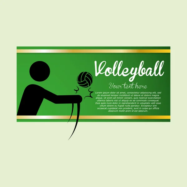 Volleyball design. Sport icon. Isolated illustration , editanle vector — Stock Vector