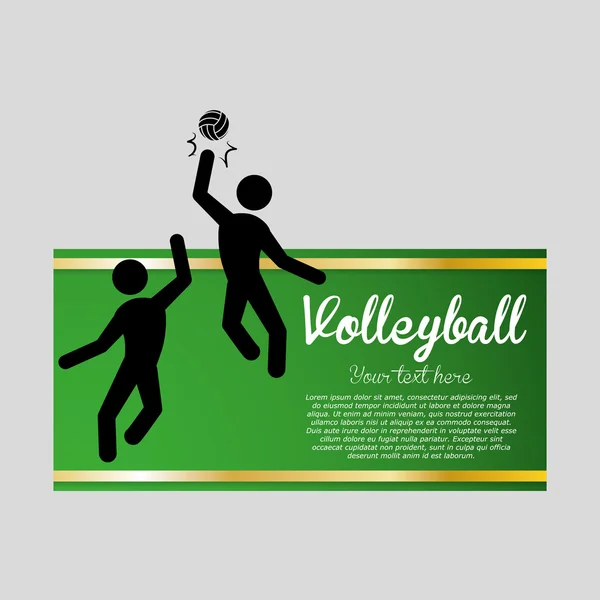 Diseño de voleibol. Icono deportivo. Ilustración aislada, vector editorial — Vector de stock