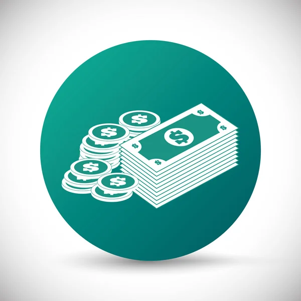 Money design. value icon. Flat illustration , vector — Stock Vector