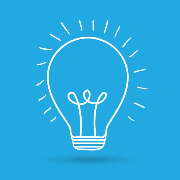 Idea design. Light bulb icon. Flat illustration , vector — Stock Vector