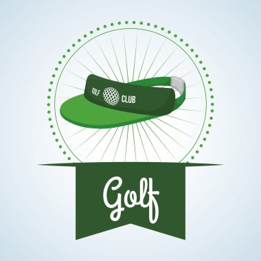 Golf tasarım. Spor idolü. İzole illüstrasyon, düzenlenebilir vektör