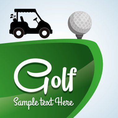 Golf tasarım. Spor idolü. İzole illüstrasyon, düzenlenebilir vektör