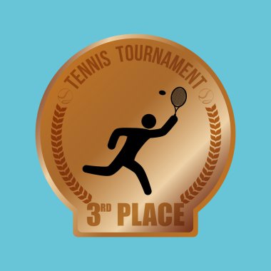 Tenis tasarım. Spor idolü. İzole illüstrasyon, düzenlenebilir vektör