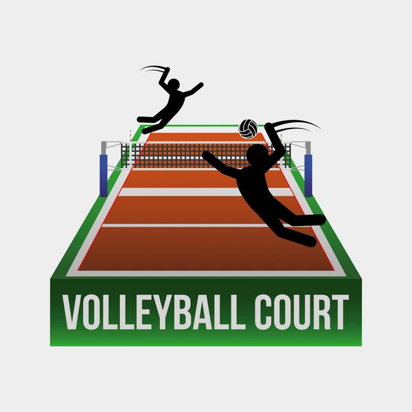 Volleyball-Design. Sportikone. isolierte Abbildung, editierbarer Vektor — Stockvektor