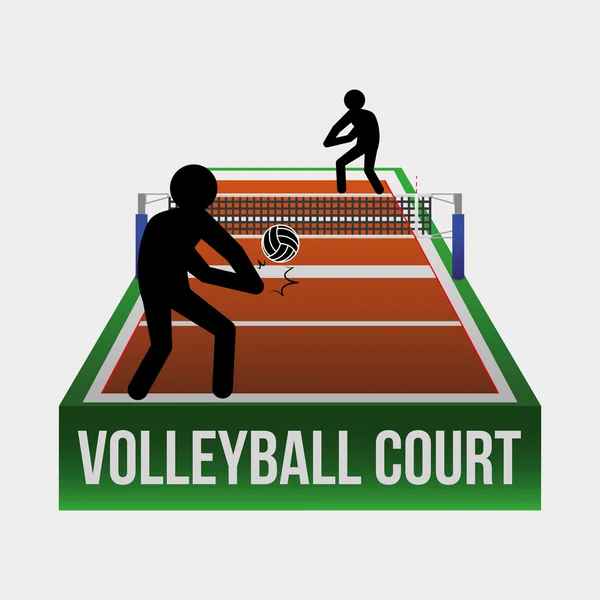 Волейбольный дизайн. Икона спорта. Изолированная иллюстрация, редактируемый вектор — стоковый вектор