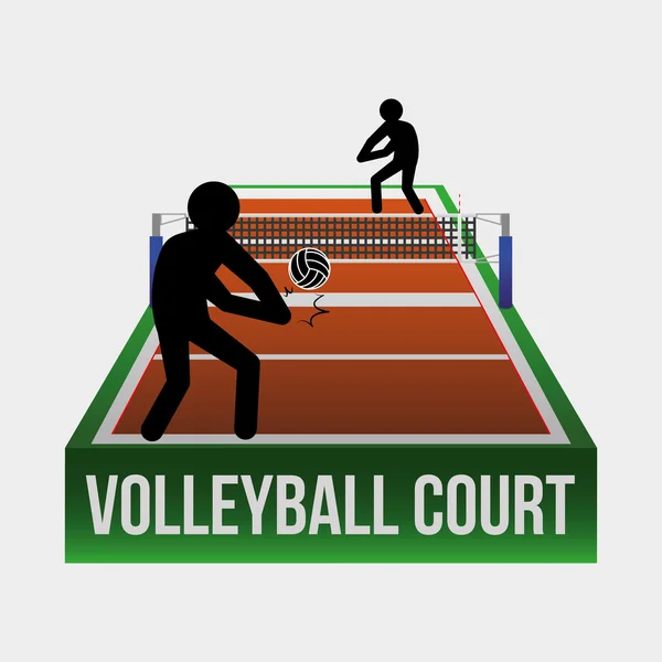 Design de voleibol. Ícone desportivo. Ilustração isolada, vetor editável — Vetor de Stock