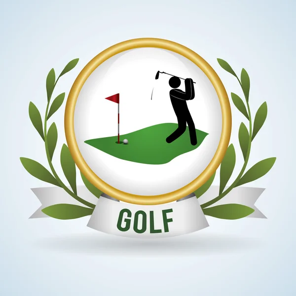 Golf design. Sport-ikonen. Isolerade illustration, redigerbara vektor — Stock vektor