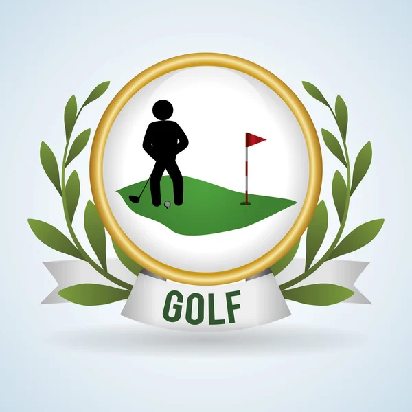 Diseño de golf. Icono deportivo. Ilustración aislada, vector editable — Archivo Imágenes Vectoriales