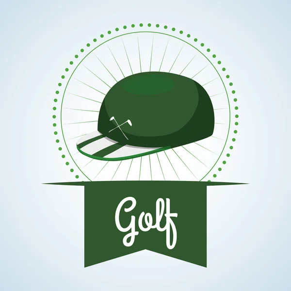 Diseño de golf. Icono deportivo. Ilustración aislada, vector editable — Vector de stock