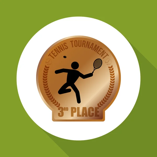 Progettazione tennis. Icona dello sport. Illustrazione isolata, vettore modificabile — Vettoriale Stock