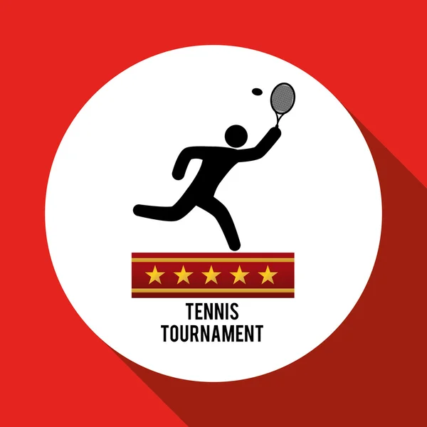 Design de tennis. Icône sport. Illustration isolée, vecteur modifiable — Image vectorielle