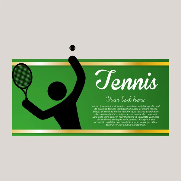 Design de tennis. Icône sport. Illustration isolée, vecteur modifiable — Image vectorielle